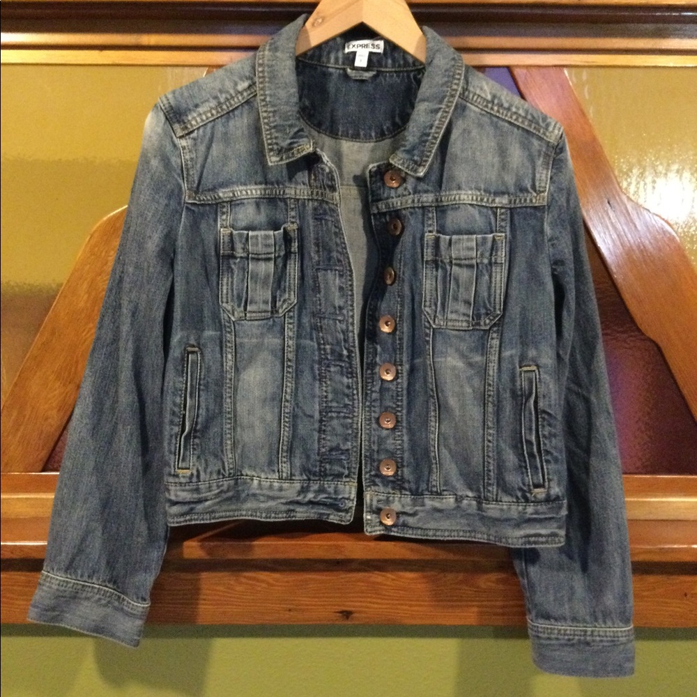 ♥️4XHP!♥️ Express | Cropped Classic Denim Jacket